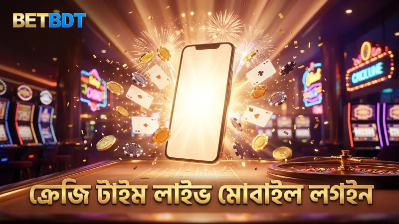ক্রেজি টাইম লাইভ গেমে মোবাইল থেকে সহজ লগইন করুন