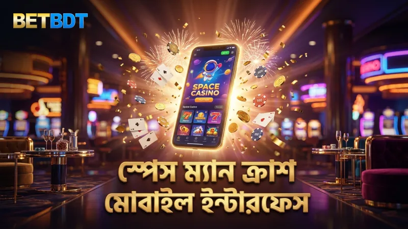 স্পেস ম্যান ক্র্যাশ মোবাইল ইন্টারফেসে সহজ নেভিগেশন